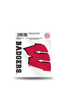 Wisconsin Badgers Small Auto Static Cling Decal - Red