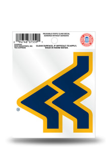 West Virginia Mountaineers Small Auto Static Cling Decal - Gold
