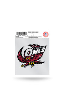 Temple Owls Small Auto Static Cling Decal - Maroon