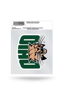 Ohio Bobcats Small Auto Static Cling Decal - Green