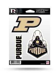 Purdue Boilermakers 3PK Auto Decal - Black