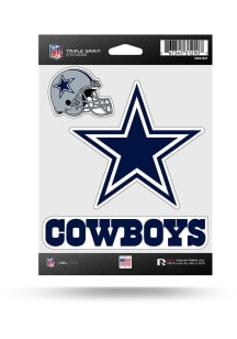Dallas Cowboys 3PK Auto Decal - Blue