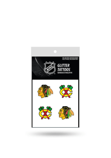 Chicago Blackhawks Glitter 4 Pack Tattoo