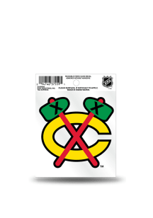 Chicago Blackhawks Small Auto Static Cling Decal - Red