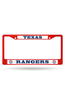 Texas Rangers Red Colored Chrome License Plate Frame - Red