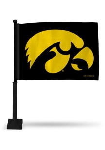 Iowa Hawkeyes 11x16 Silk Screen Print Car Flag - Yellow