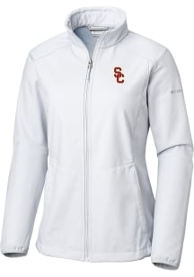 Columbia USC Trojans Womens White Heat Seal Kruser Ridge Light Weight Jacket