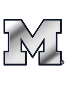 Michigan Wolverines Molded Plastic Car Emblem - Silver