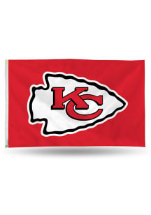 Kansas City Chiefs 3x5 Team Logo Grommet Silk Screen Grommet Flag - Red