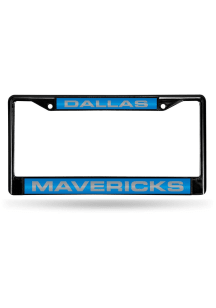 Dallas Mavericks Chrome License Plate Frame - Black