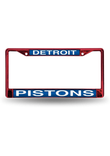 Detroit Pistons Chrome License Plate Frame - Blue