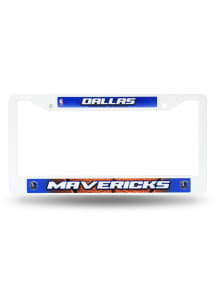 Dallas Mavericks Plastic License Plate Frame - White