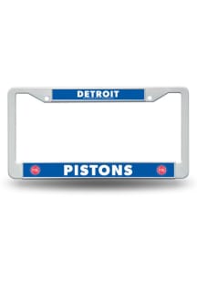 Detroit Pistons Plastic License Plate Frame - White