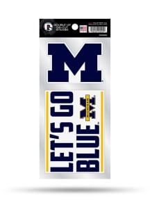 Michigan Wolverines 2 Pack Die Cut Auto Decal - Blue