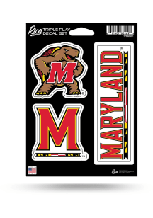 Maryland Terrapins Triple Play Auto Decal - Red