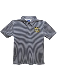 Vive La Fete Marquette Golden Eagles Youth Blue Pencil Stripe Short Sleeve Polo Shirt