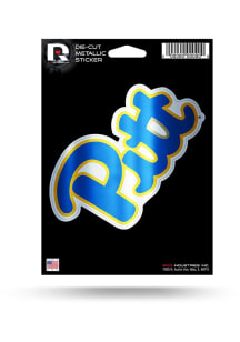 Pitt Panthers Metallic Auto Decal - Blue