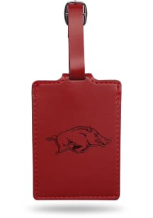 Arkansas Razorbacks Maroon Laser Engraved Luggage Tag