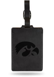 Iowa Hawkeyes Black Laser Engraved Luggage Tag