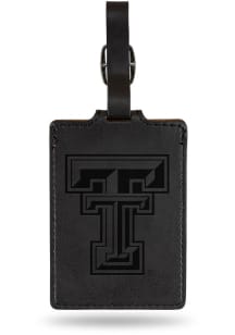 Texas Tech Red Raiders Black Laser Engraved Luggage Tag
