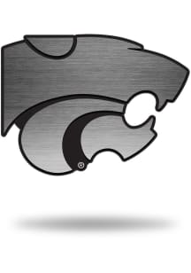 K-State Wildcats Antique Nickel Car Emblem - Silver