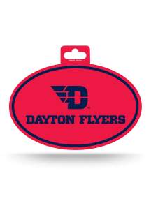 Dayton Flyers Full Color Oval Auto Decal - Red