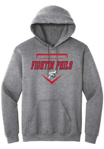 Summit Sportswear Reading Fightin Phils Mens Graphite Homeplate Long Sleeve Hoodie