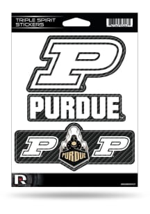 Purdue Boilermakers 3PK Spirit Stickers - White