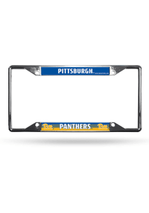 Pitt Panthers Team Color Chrome License Plate Frame - Blue