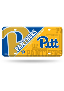 Pitt Panthers Yellow Metal Car Accessory License Plate