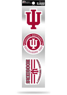 Indiana Hoosiers 3-Piece Retro Spirit Auto Decal - Red