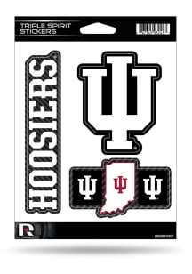 Indiana Hoosiers 3PK Stickers - White