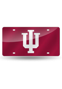 Indiana Hoosiers Red Laser Cut Car Accessory License Plate