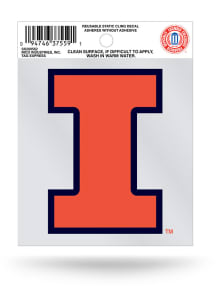 Illinois Fighting Illini Logo Auto Static Cling Decal - Orange