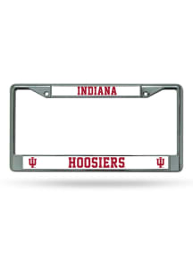 Indiana Hoosiers Chrome Design License Plate Frame - Red