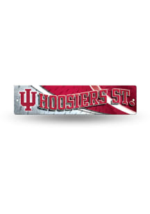 Indiana Hoosiers Plastic Sign - Red