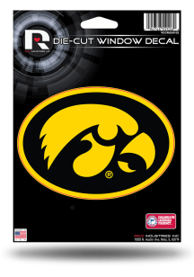 Iowa Hawkeyes Die Cut Auto Decal - Yellow
