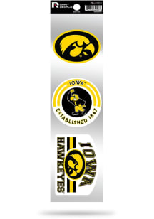 Iowa Hawkeyes 3pc Auto Decal - Yellow