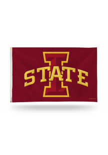 Iowa State Cyclones 3x5 Premium Silk Screen Grommet Flag - Red