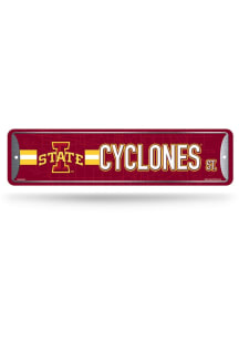 Iowa State Cyclones Metal Sign - Red