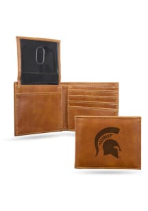 Michigan State Spartans Laser Engraved Mens Bifold Wallet