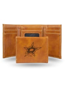 Dallas Stars Laser Engraved Mens Trifold Wallet