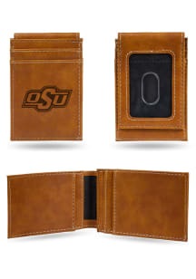 Oklahoma State Cowboys Laser Engraved Mens Front Pocket Wallet
