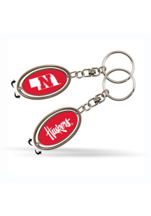 Nebraska Cornhuskers Spinner Keychain - Red