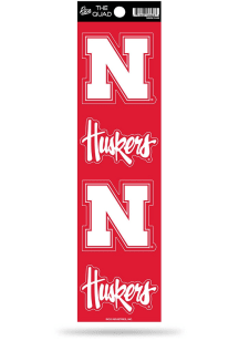 Nebraska Cornhuskers Quad Auto Decal - Red