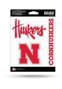 Nebraska Cornhuskers Triple Spirit Auto Decal - Red