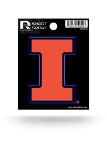 Illinois Fighting Illini Short Sport Auto Decal - Orange
