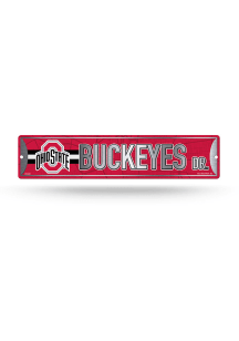 Ohio State Buckeyes Metal Sign - Red