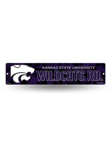 K-State Wildcats Plastic 4x16 Sign - Purple