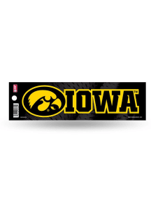 Iowa Hawkeyes 3x12 Design Bumper Sticker - Yellow